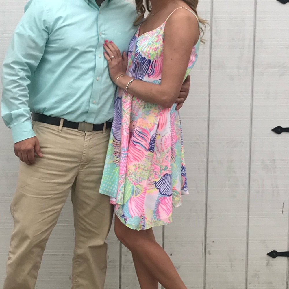 Lilly Pulitzer Clara Silk Dress in Roar of the Sea